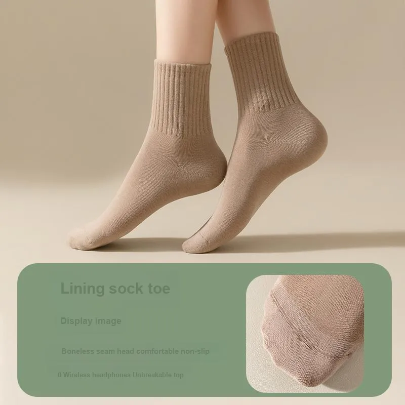 MIIOW Mid-Calf Socks Women's 5 Pack-1