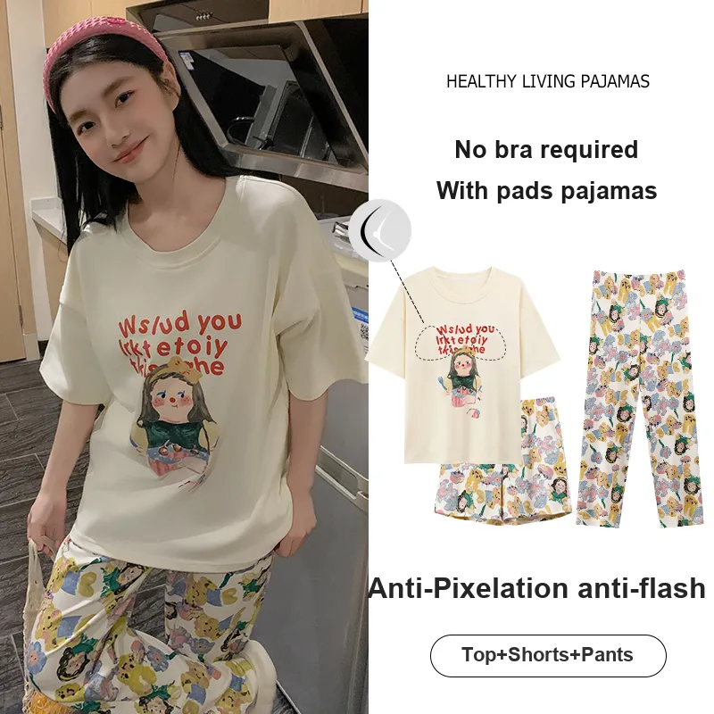 FENTENGCARE Pajama Set Women's Apricot-1