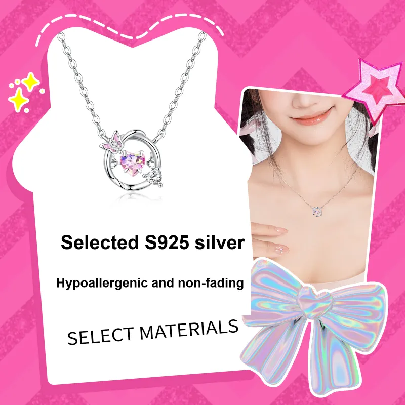 Barbie S925 Silver Necklaces Women's-4