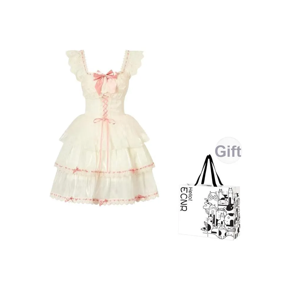 ECNR Slip Dresses Women's Light Pink Shopping Bag