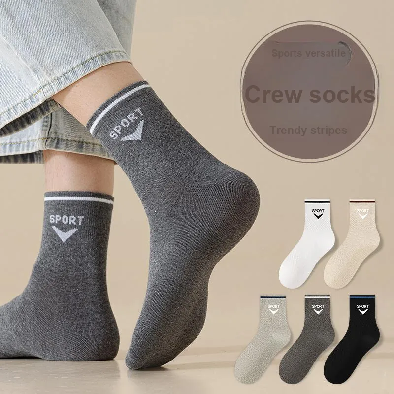 KJ Mid Calf Socks Men's Box Of 10 Packs Mixed Color-2