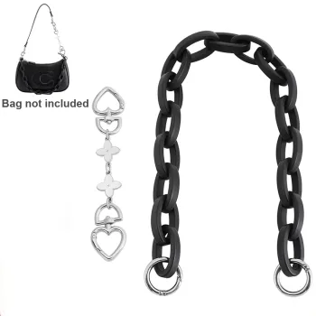 Luxury Care Artisan Workshop Alloy Accessory Shoulder Strap Women's Black/Silver