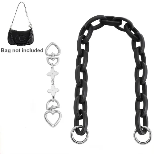 Luxury Care Artisan Workshop Alloy Accessory Shoulder Strap Women's Black/Silver
