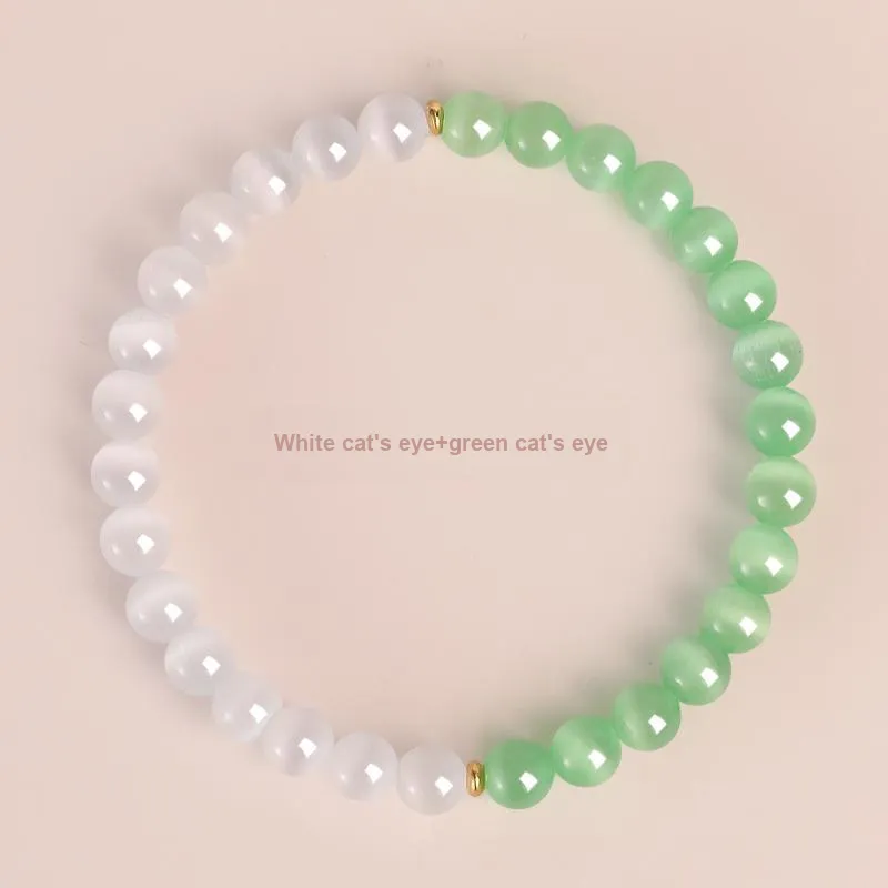 JIUHUASHAN Glass Cat Eye Bracelets Women's-35
