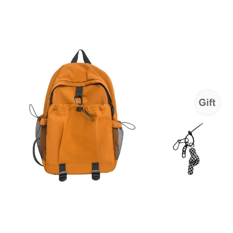 KAMLUI Nylon Backpack Regular Unisex Ecru/Black/Burgundy/Orange-21