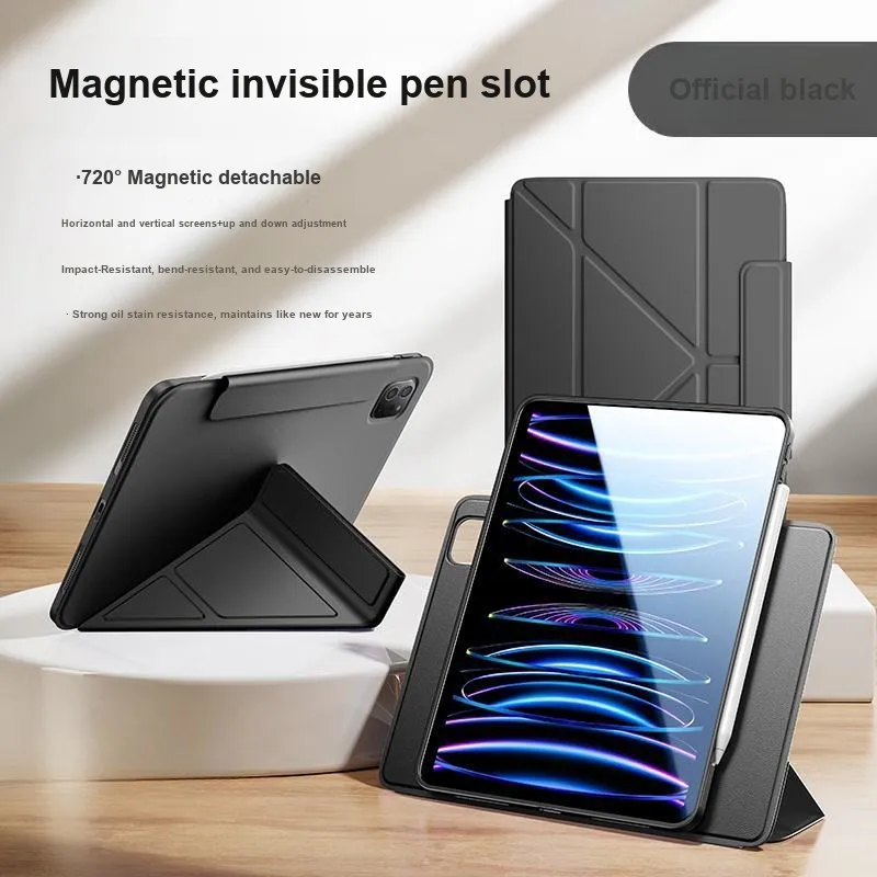 Lisen 360 Degree Rotation Compatible With IPad Air 5 Magnetic Tablet Protective Case With Pen Slot-63