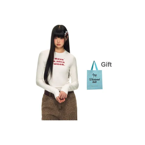 WEEKEND HUB Белый Женские T-рубашки