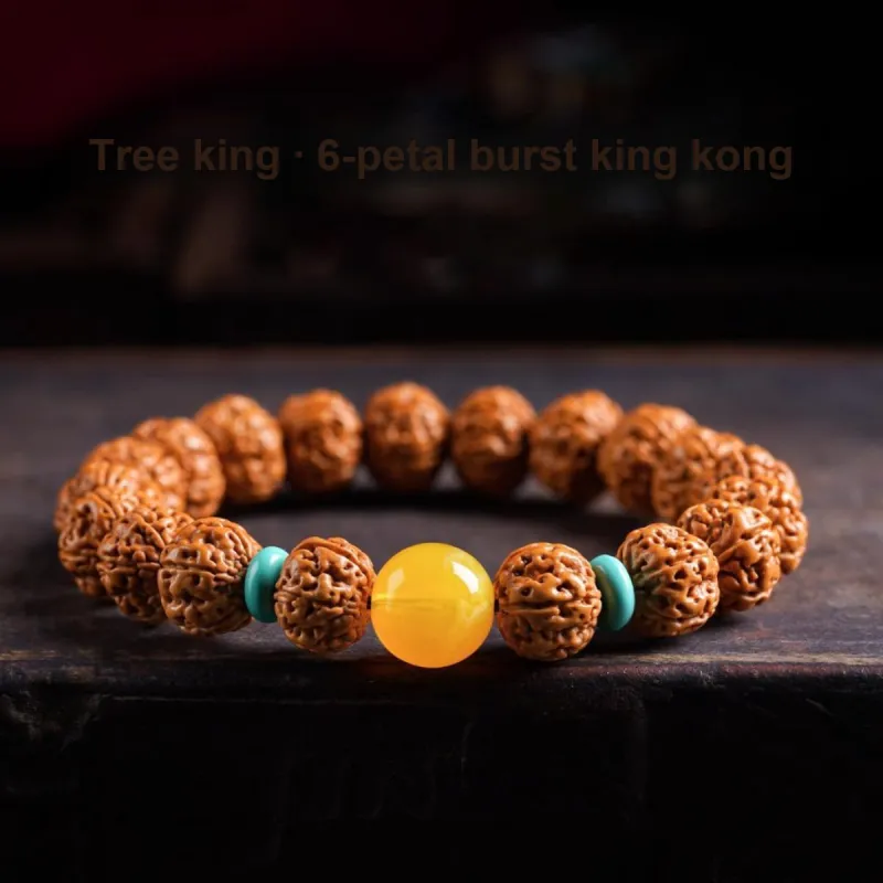 DALONG King Kong Bodhi Seeds Good Luck Beaded Bracelet Unisex-7