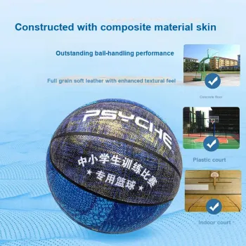PSYCHE PU Basketball Dark Blue Size 5 Training Kids'
