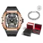 Rose Case Black Dial Black Strap