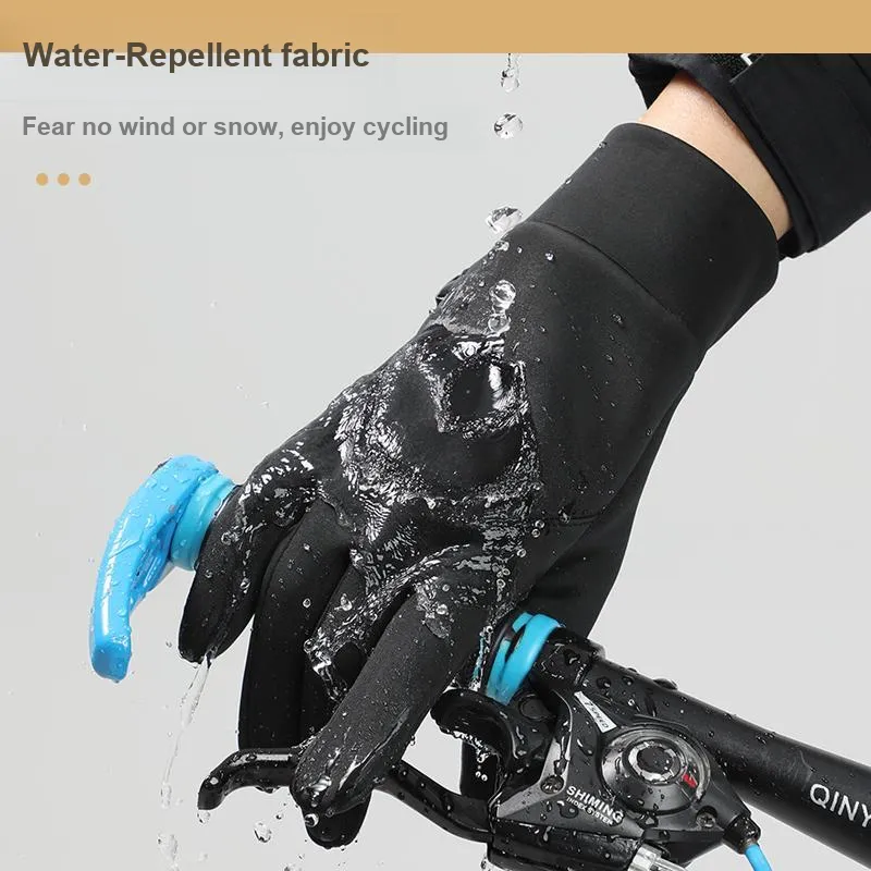Shizhu Thickened And Fleece Lined Knit Gloves Men's-2