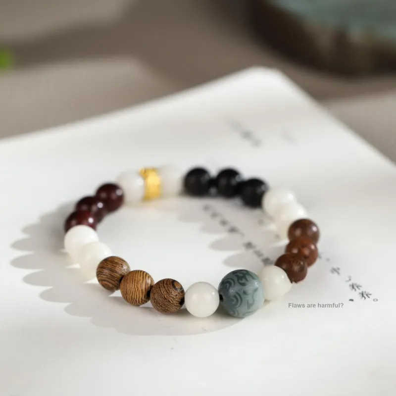 ZHUOJIN Ebony Wooden Bracelets Unisex-1