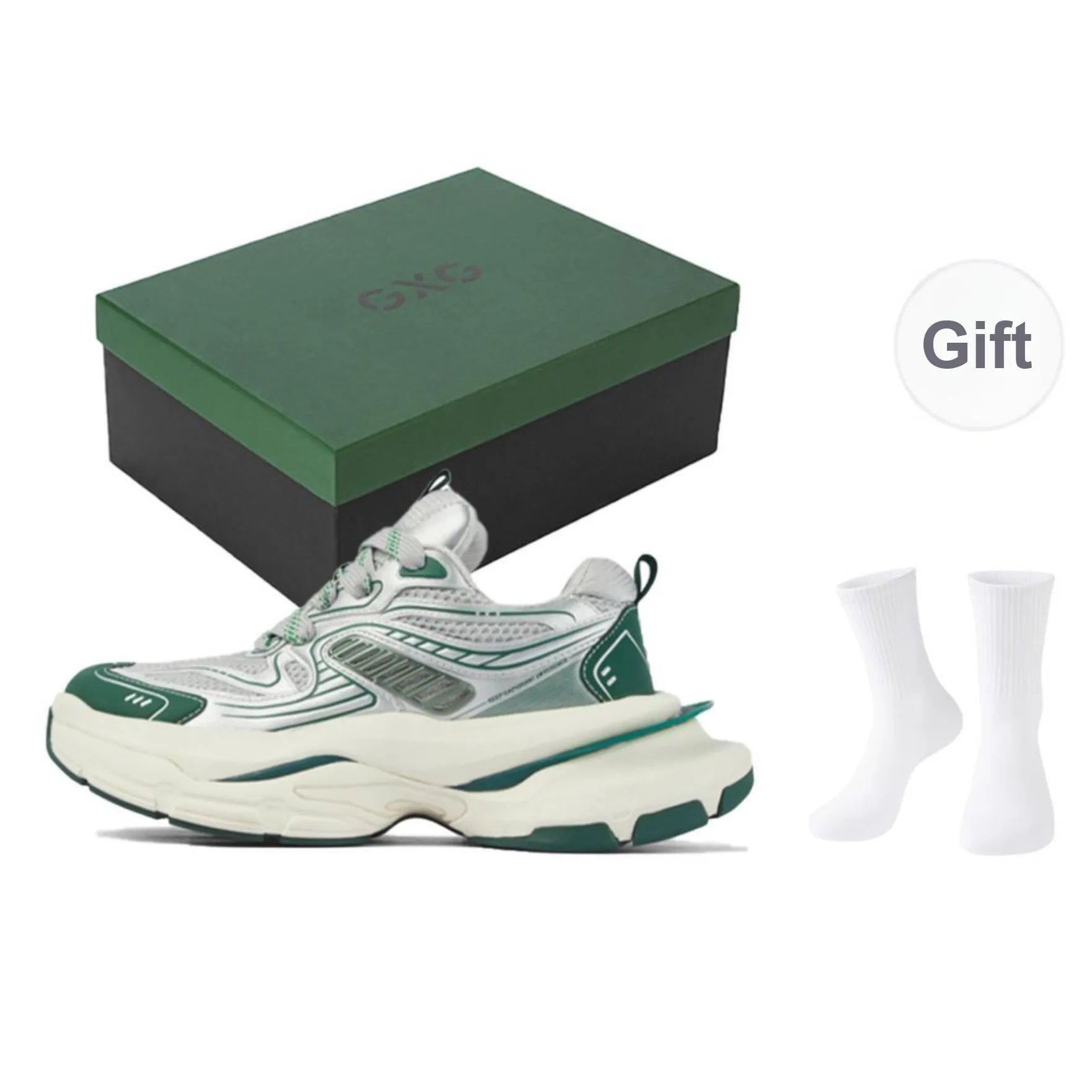 GXG Rattlesnake Cushioning, Breathable, And Wide Coverage Low Top Fashion Chunky Sneakers Men's