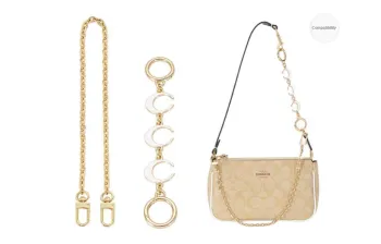 Lan Bao Fan Metal Decorative Chain Accessories Unisex Gold Tone