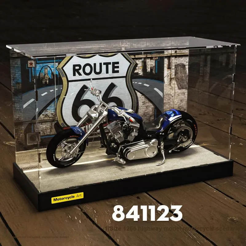 CARMCK 1 12 Motorcycle Hobby Model Shown Scenario Acrylic Base Acrylic Cover Kawasaki H2R Model Accessories-8
