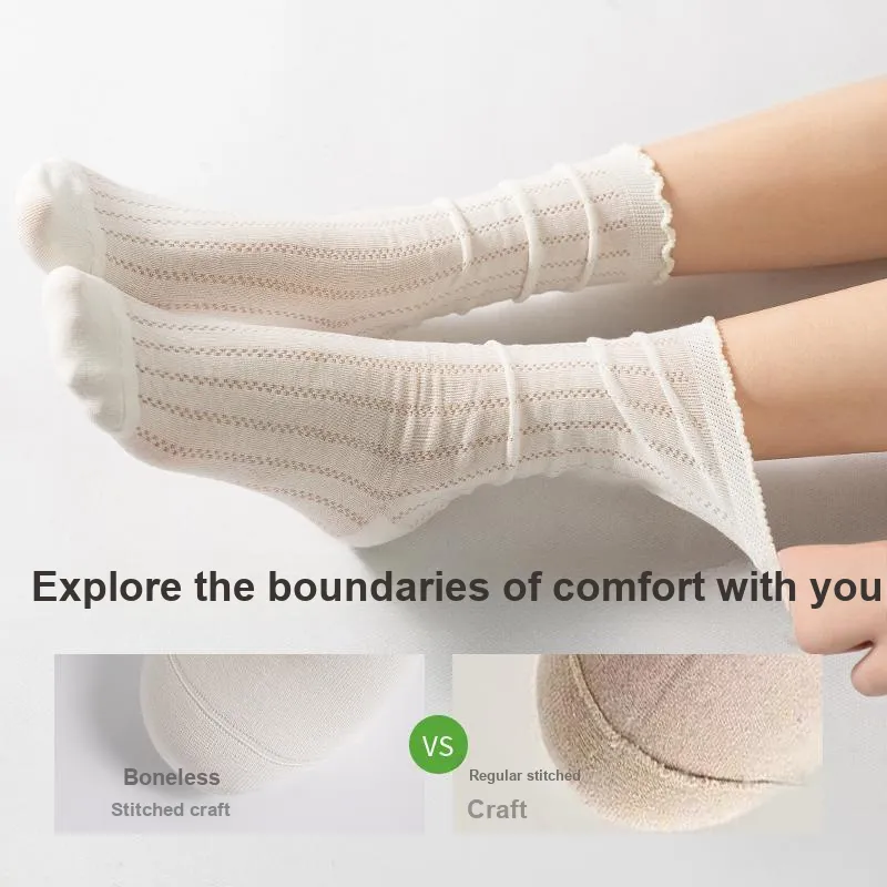 Lan Miao Mid Calf Socks Women's 5 Pack-47