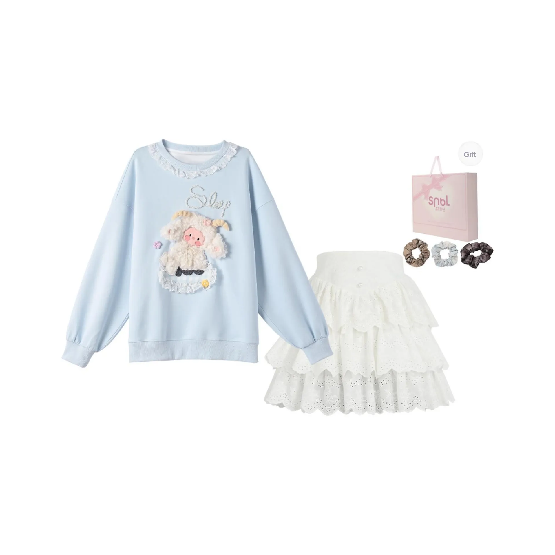 SNBL Комплект с юбкой Женские Свитшот+Юбка