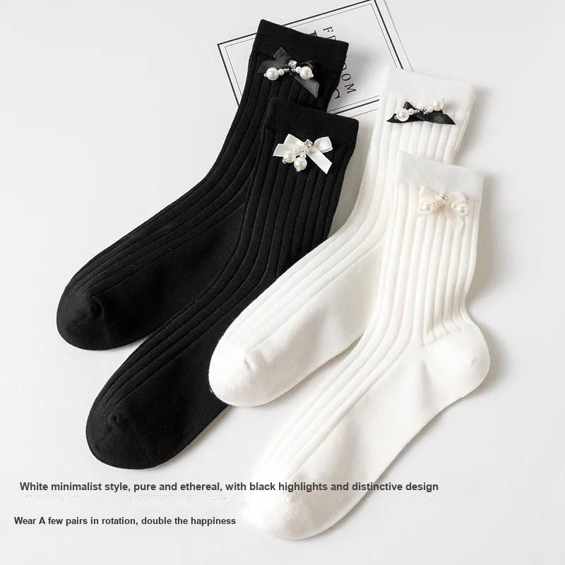 MIIOW Trend Party Series Mid Calf Socks Women's 4 Pack-2