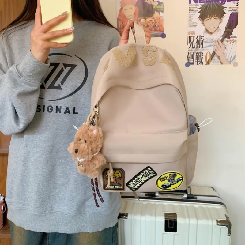 Kewuku Nylon Fabric Backpack Unisex Multicolor-15