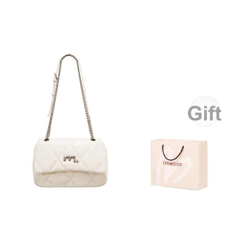 Miao Di Коровья кожа Одно плечо Через плечо Женская сумка Обычный Женские Милкшейк белый