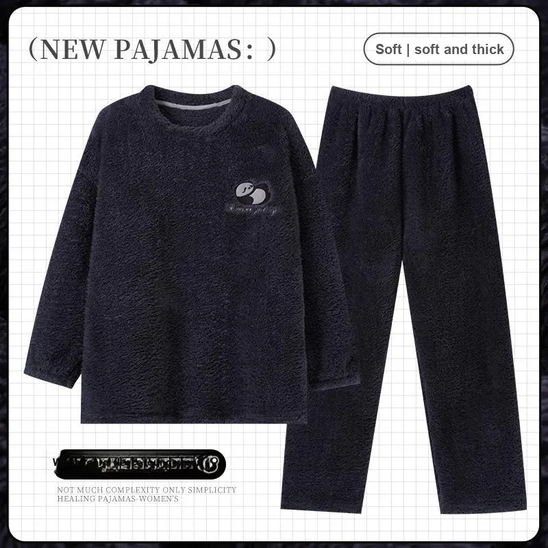 OUSHIBO Pajama Set Men's Navy Blue-1