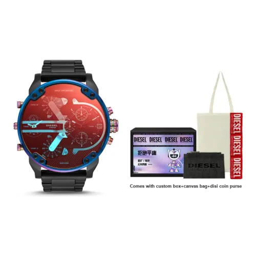 DIESEL MR. DADDY Armor Series Наручные часы Кварцевый механизм Нержавеющая сталь Ремень Черный циферблат Мужские часы