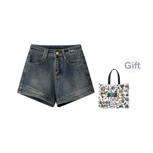 SOIE Винтажные синие женские джинсовые шорты