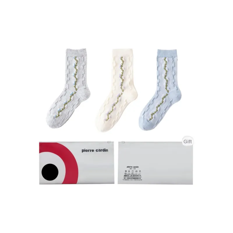 PIERRE CARDIN Mid Calf Socks Women's Shopping Bag 3 Pack-0