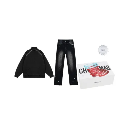 PILOTDRAGON Свитшот Комплект Унисекс Коробка 2 Пачки Черный