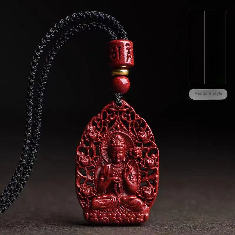 Lingxiang Yurun Cinnabar Necklaces Unisex-24