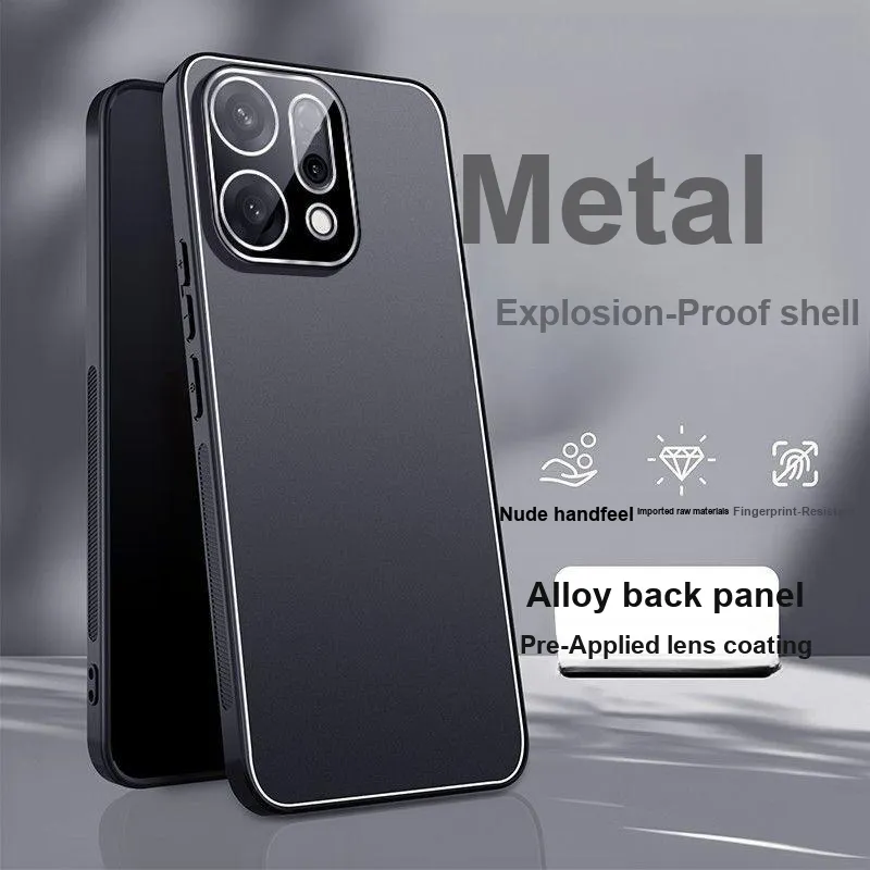 MOWEITU Metal Impact Resistant Lens Wallet Phone Cases Compatibility With OPPO Reno 14/OPPO Reno 14 Pro-1