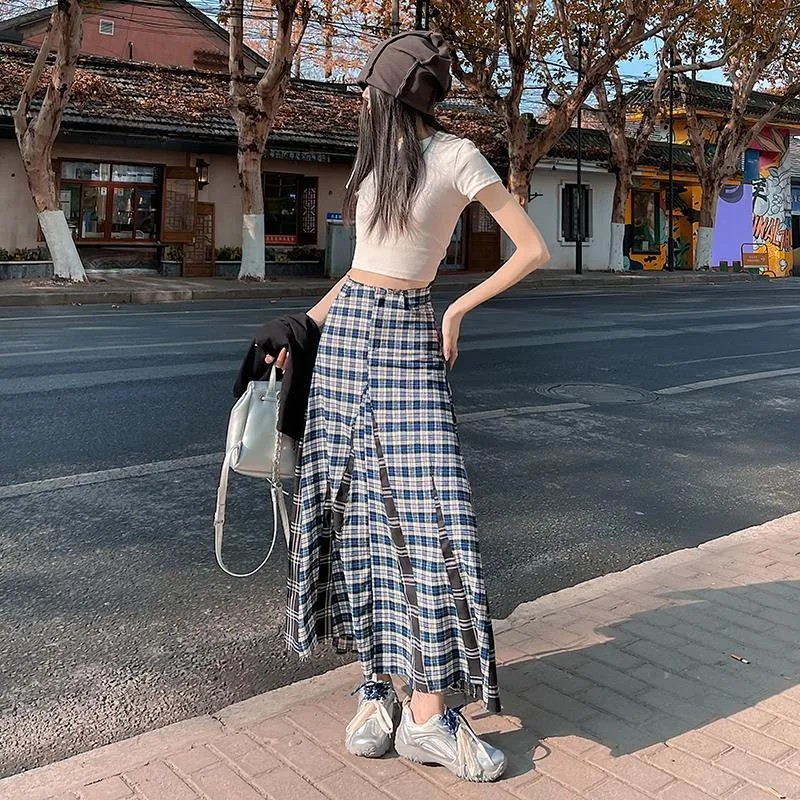 PAVEA Casual Long Skirt Women's Image Color+Hair Tie Included-6