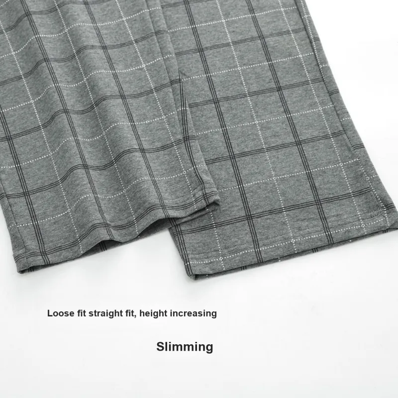 FARO Pajama Pants Men's Gray Plaid-5