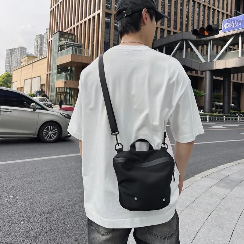 Alcohol Dragon Nylon Fabric Crossbody One Shoulder Handbag Unisex Black/White/Green/Orange/Yellow-20