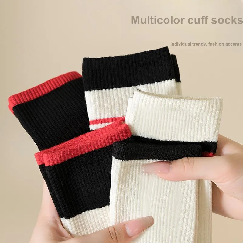 Lan Miao Mid Calf Socks Women's 5 Pack-9