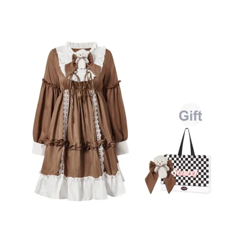 STARFEI Длинное платье с длинными рукавами женское