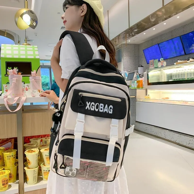SUN ERATH&U Nylon Backpack Regular Unisex Black Blue/Khaki/Purple/Pink/Red-4