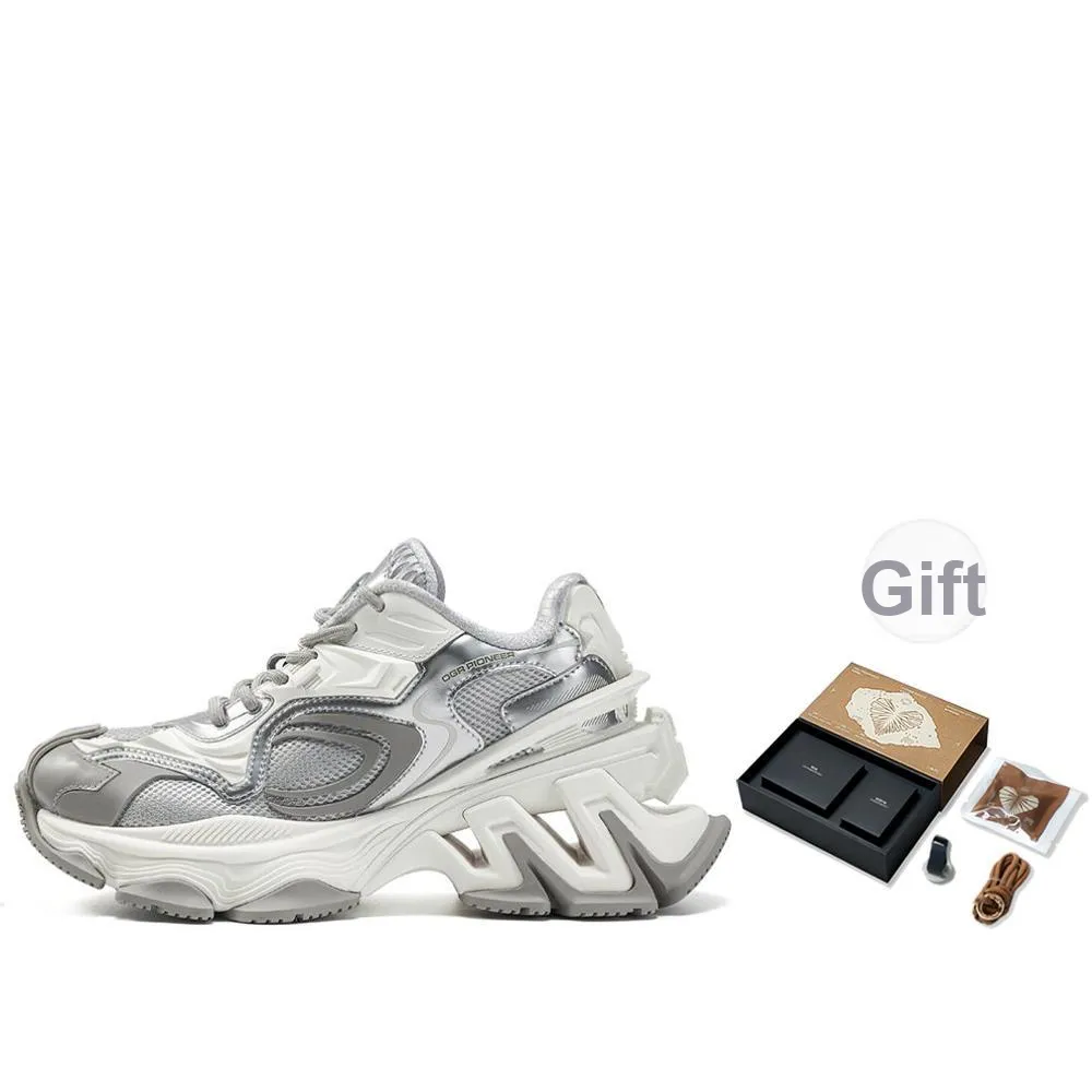 OGR Pioneer Collection Low-Top Chunky Sneakers Unisex Oat Silver