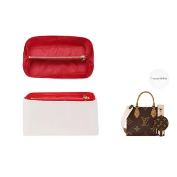 DuPont Paper Nylon Small Size Liner Tote With Storage Compartment Bag Insert And Accessories Strap Women's