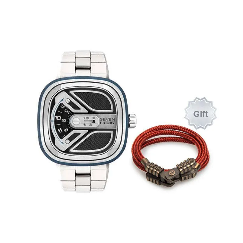 SEVENFRIDAY M Collection Automatic Mechanical Movement Unisex Watch 47.6mm Silver Dial-7
