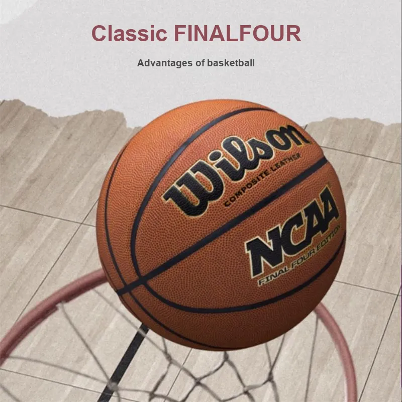 Wilson NCAA Collection WTB1233IB07CN PU Basketball Brown Size 7 Training Match Unisex-7