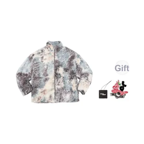 WHOOSIS совместный бренд Бархат Feel Куртка Осень и Зима Унисекс