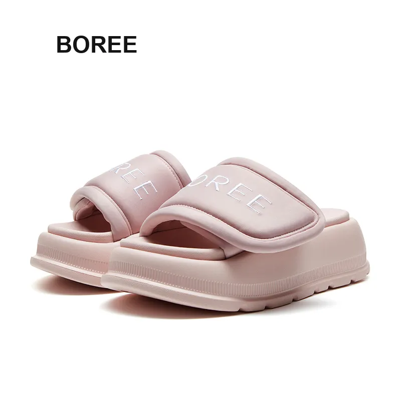 BOREE Slide Slippers Women's White/Black/Pink-13