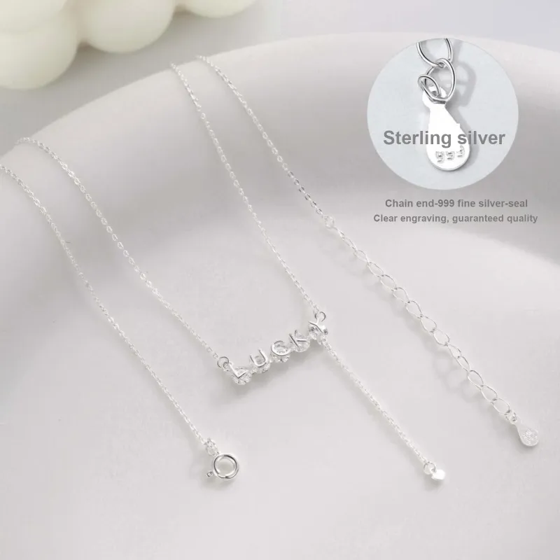 DAWO S999 Fine Silver Necklaces Women's-2