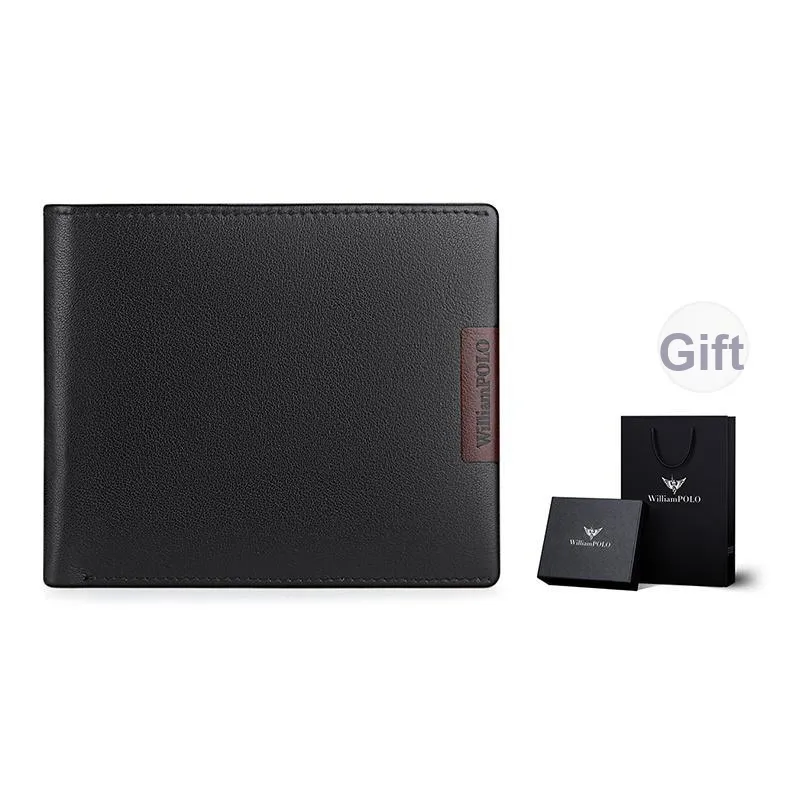 WilliamPOLO Держатель для карт из натуральной коровьей кожи кошелек стандартный мужской черный армейский зеленый