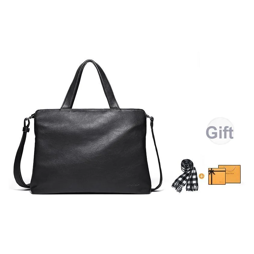 MashaLanti ПУ (полиуретан) Сумка для ноутбука Доска для презентаций Сумка Большая Мужская Черная