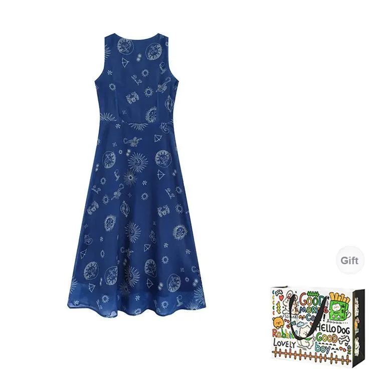 HAPG Sleeveless Dress Women's Navy Blue-8