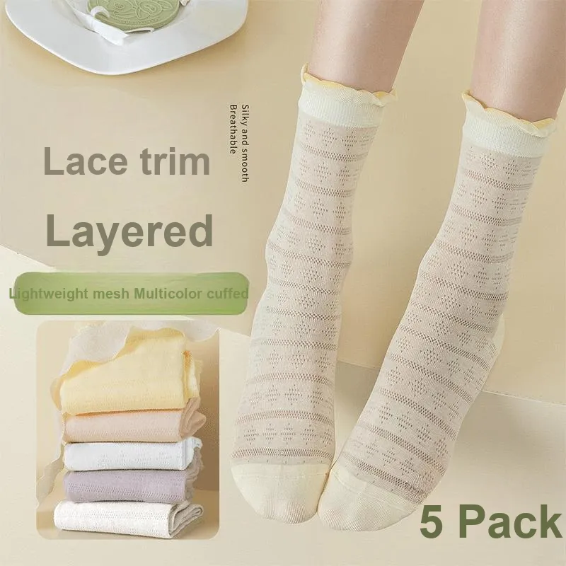 MIZU Mid Calf Socks Women's 5 Pack Mix And Match-1