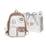 Khaki+Pendant+Shopping Bag