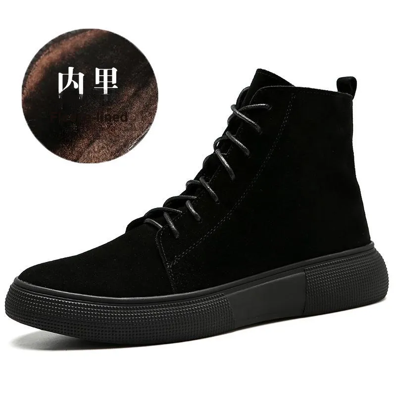 Devanro Ankle Boots Men's Black-7
